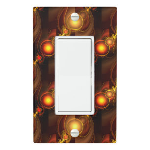 Gold Modern Boho Elegant Abstract Art Pattern #501 Light Switch Cover