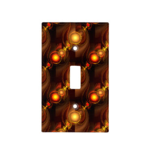 Gold Modern Boho Elegant Abstract Art Pattern #501 Light Switch Cover