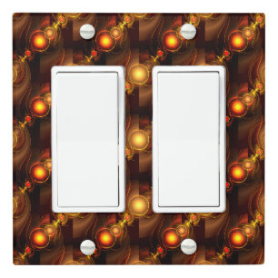 Gold Modern Boho Elegant Abstract Art Pattern #501 Light Switch Cover
