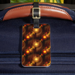 Gold Modern Boho Elegant Abstract Art Pattern #501 Luggage Tag