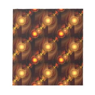 Gold Modern Boho Elegant Abstract Art Pattern #501 Notepad