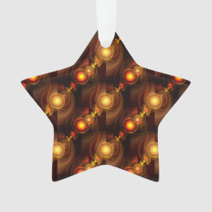Gold Modern Boho Elegant Abstract Art Pattern #501 Ornament