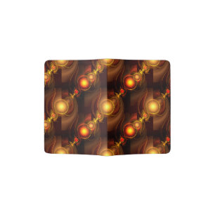 Gold Modern Boho Elegant Abstract Art Pattern #501 Passport Holder