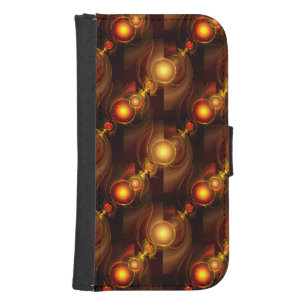 Gold Modern Boho Elegant Abstract Art Pattern #501 Galaxy S4 Wallet Case
