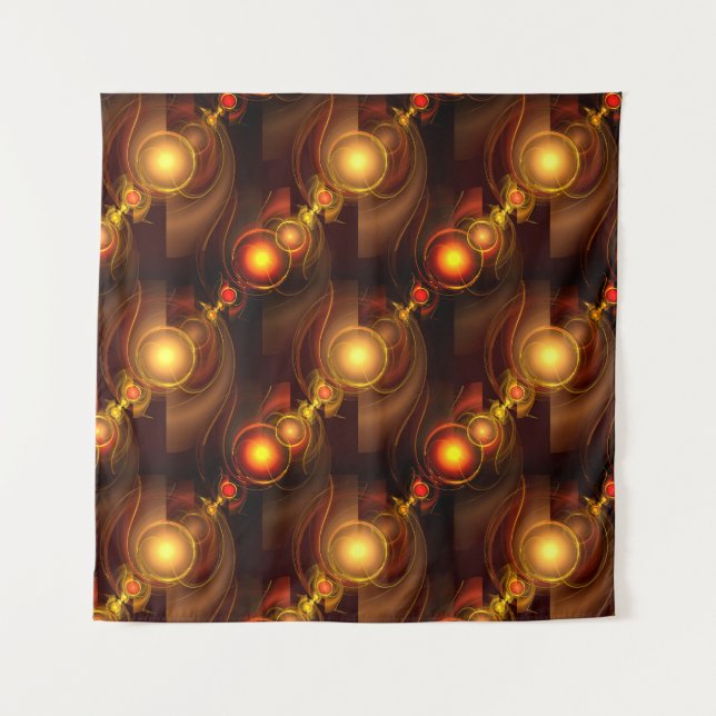 Gold Modern Boho Elegant Abstract Art Pattern #501 Tapestry (Front)