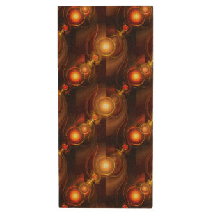 Gold Modern Boho Elegant Abstract Art Pattern #501 Wood Flash Drive
