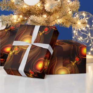 Gold Modern Boho Elegant Abstract Art Pattern #501 Wrapping Paper
