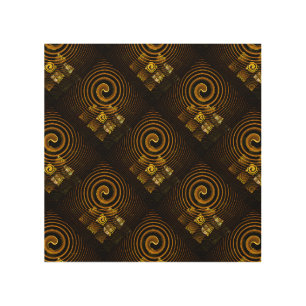Gold Modern Boho Elegant Abstract Art Pattern #502