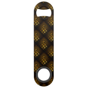 Gold Modern Boho Elegant Abstract Art Pattern #502 Bar Key