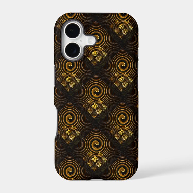 Gold Modern Boho Elegant Abstract Art Pattern #502 Case-Mate iPhone Case (Back)