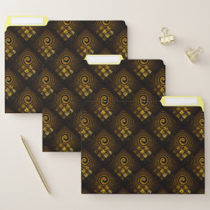 Gold Modern Boho Elegant Abstract Art Pattern #502 File Folder
