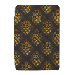 Gold Modern Boho Elegant Abstract Art Pattern #502 iPad Mini Cover