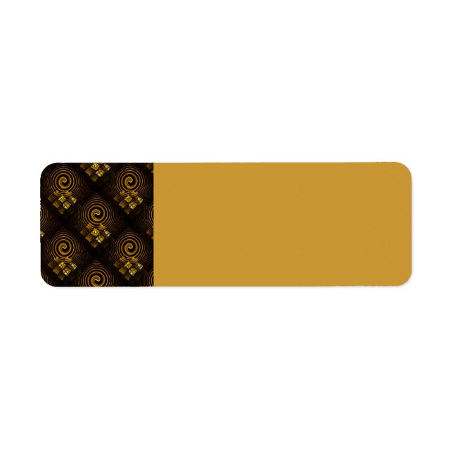 Gold Modern Boho Elegant Abstract Art Pattern #502 Label (Front)