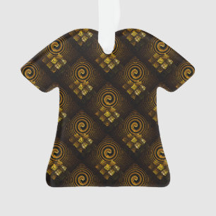 Gold Modern Boho Elegant Abstract Art Pattern #502 Ornament