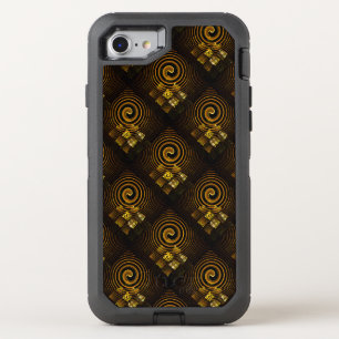 Gold Modern Boho Elegant Abstract Art Pattern #502 OtterBox Defender iPhone SE/8/7 Case