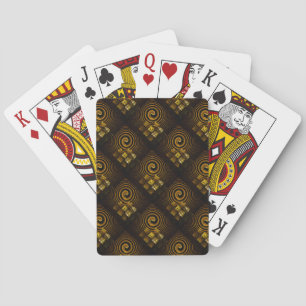 Gold Modern Boho Elegant Abstract Art Pattern #502 Poker Cards