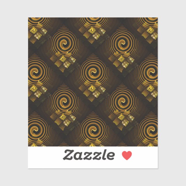 Gold Modern Boho Elegant Abstract Art Pattern #502 Sticker (Sheet)