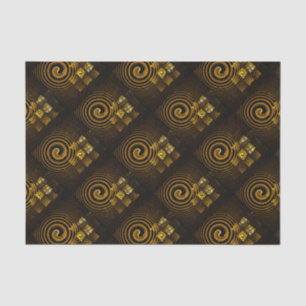 Gold Modern Boho Elegant Abstract Art Pattern #502 Tissue Paper