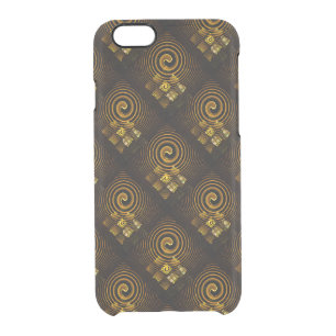 Gold Modern Boho Elegant Abstract Art Pattern #502 Clear iPhone 6/6S Case