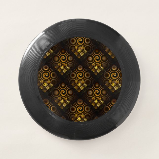 Gold Modern Boho Elegant Abstract Art Pattern #502 Wham-O Frisbee (Front)