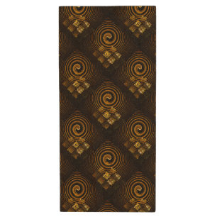 Gold Modern Boho Elegant Abstract Art Pattern #502 Wood Flash Drive
