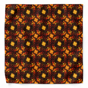 Gold Modern Boho Elegant Abstract Art Pattern #506 Bandana