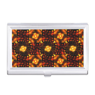 Gold Modern Boho Elegant Abstract Art Pattern #506 Business Card Case