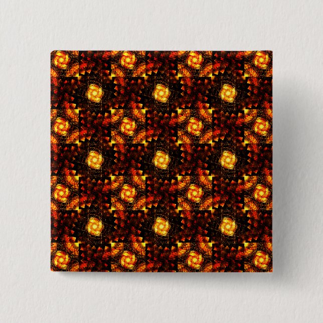 Gold Modern Boho Elegant Abstract Art Pattern #506 Button (Front)