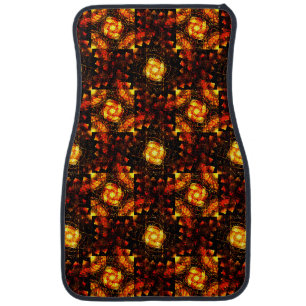 Gold Modern Boho Elegant Abstract Art Pattern #506 Car Floor Mat