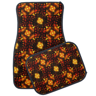 Gold Modern Boho Elegant Abstract Art Pattern #506 Car Floor Mat