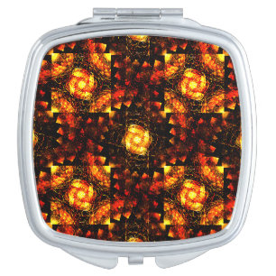 Gold Modern Boho Elegant Abstract Art Pattern #506 Compact Mirror