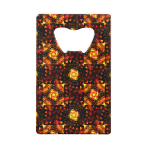 Gold Modern Boho Elegant Abstract Art Pattern #506 Credit Card Bottle Opener