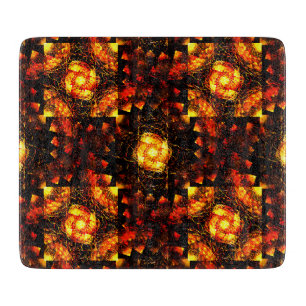 Gold Modern Boho Elegant Abstract Art Pattern #506 Cutting Board