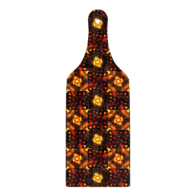 Gold Modern Boho Elegant Abstract Art Pattern #506 Cutting Board (Front)