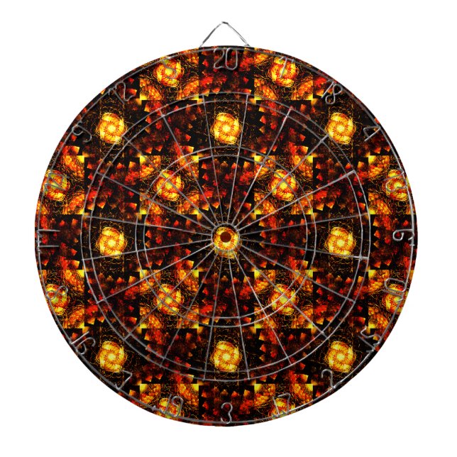 Gold Modern Boho Elegant Abstract Art Pattern #506 Dart Board (Front)