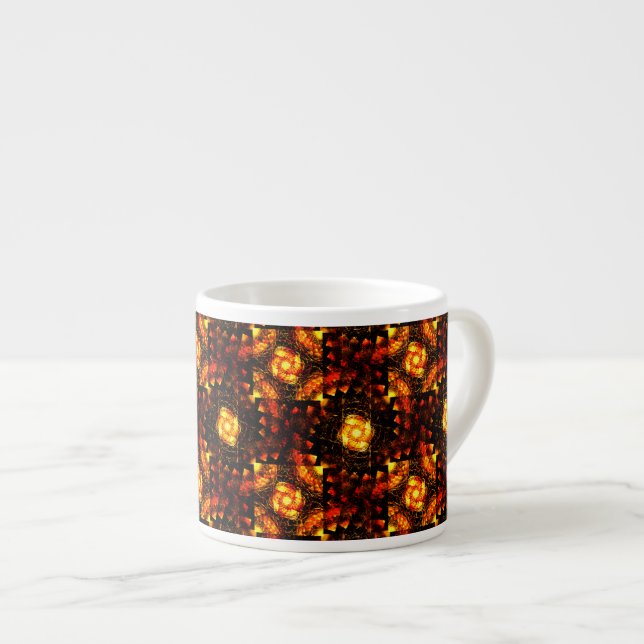 Gold Modern Boho Elegant Abstract Art Pattern #506 Espresso Cup (Front Right)