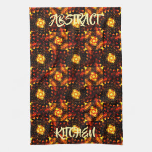 Gold Modern Boho Elegant Abstract Art Pattern #506 Kitchen Towel