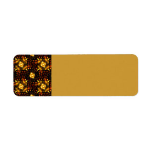 Gold Modern Boho Elegant Abstract Art Pattern #506 Label