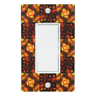 Gold Modern Boho Elegant Abstract Art Pattern #506 Light Switch Cover