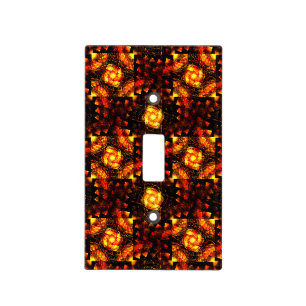 Gold Modern Boho Elegant Abstract Art Pattern #506 Light Switch Cover