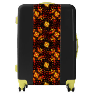 Gold Modern Boho Elegant Abstract Art Pattern #506 Luggage