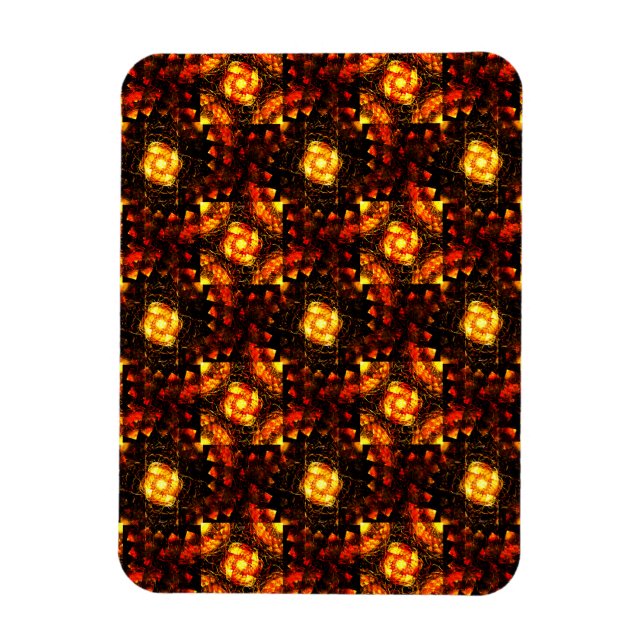 Gold Modern Boho Elegant Abstract Art Pattern #506 Magnet (Vertical)