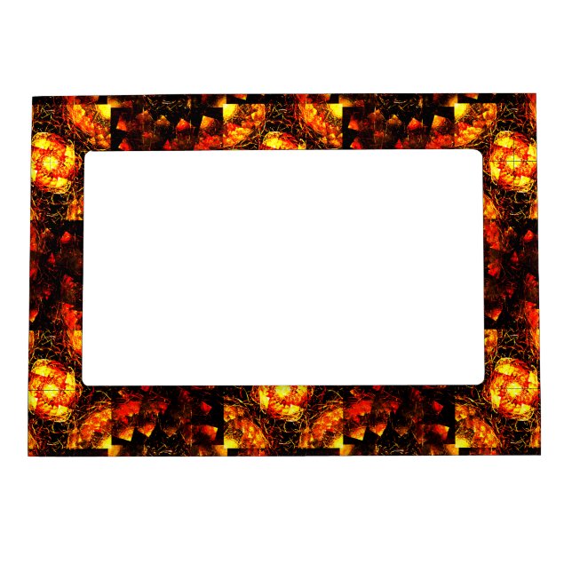 Gold Modern Boho Elegant Abstract Art Pattern #506 Magnetic Frame (Front)