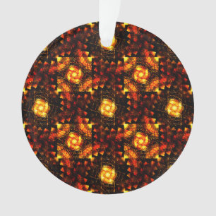 Gold Modern Boho Elegant Abstract Art Pattern #506 Ornament