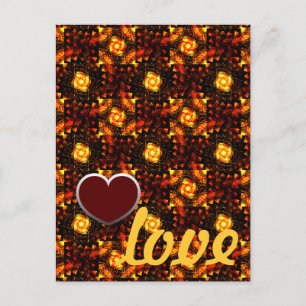 Gold Modern Boho Elegant Abstract Art Pattern #506 Postcard