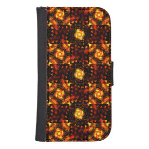 Gold Modern Boho Elegant Abstract Art Pattern #506 Galaxy S4 Wallet Case