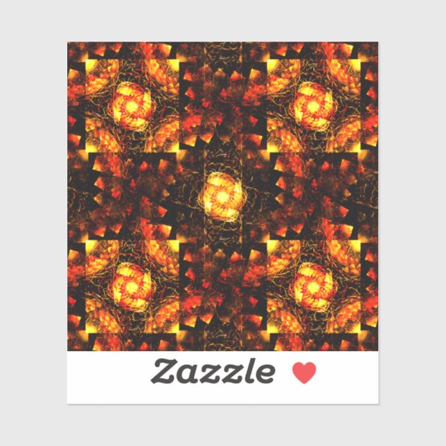 Gold Modern Boho Elegant Abstract Art Pattern #506 Sticker (Sheet)