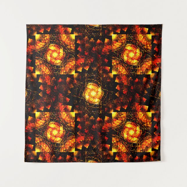 Gold Modern Boho Elegant Abstract Art Pattern #506 Tapestry (Front)
