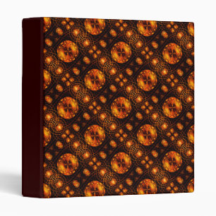 Gold Modern Boho Elegant Abstract Art Pattern #507 3 Ring Binder