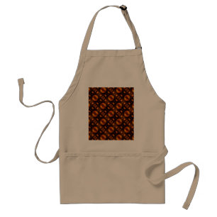 Gold Modern Boho Elegant Abstract Art Pattern #507 Adult Apron